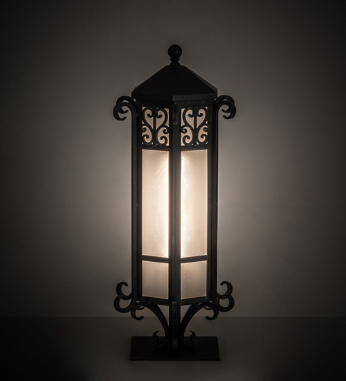 189655 12 in. Caprice Pier Mount - Black, Frost & Seedy