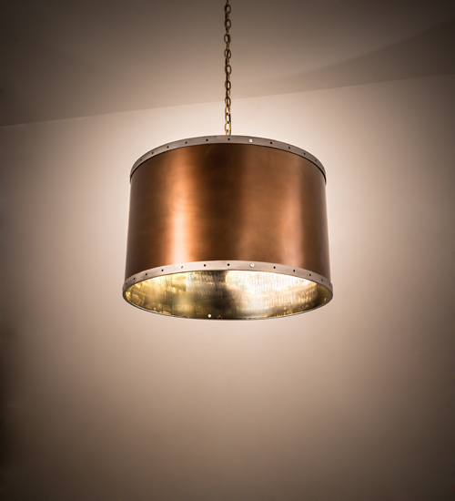 189155 26 in. Cilindro Hanover Pendant - Copper
