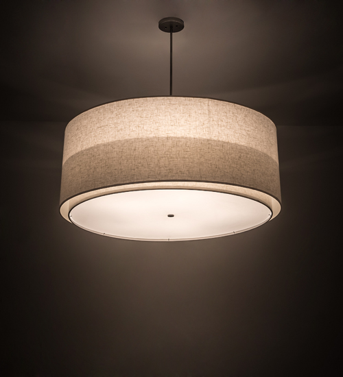 48 in. Cilindro Textrene 2 Tier Pendant - Nickel