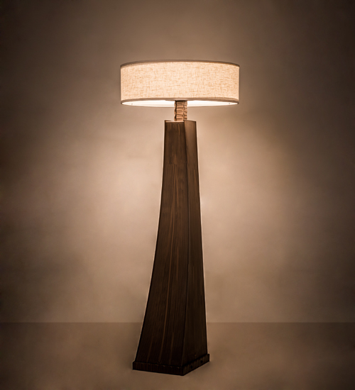 188898 19 in. Sophia Floor Lamp - Beige & White