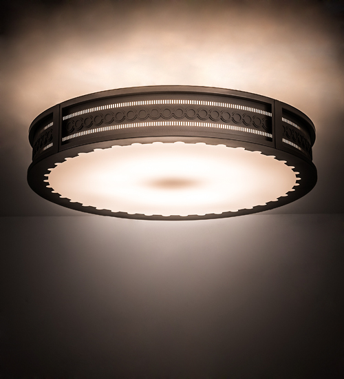 186977 42 in. Cilindro Circleline Flushmount - Bronze