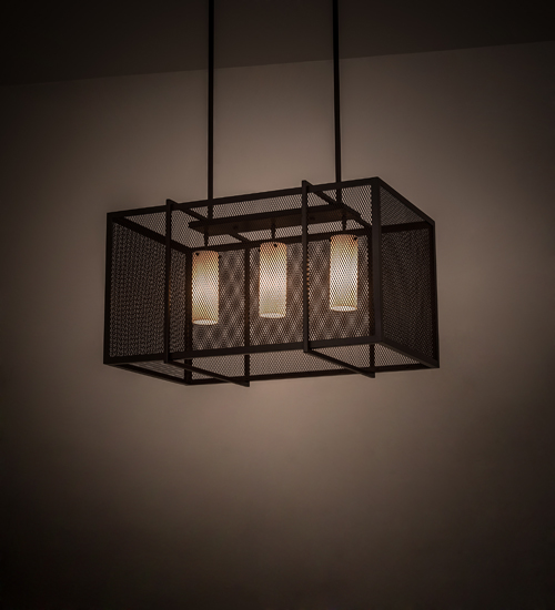 188937 32 in. Kitzi Golpe Oblong Pendant - Cafe-Noir