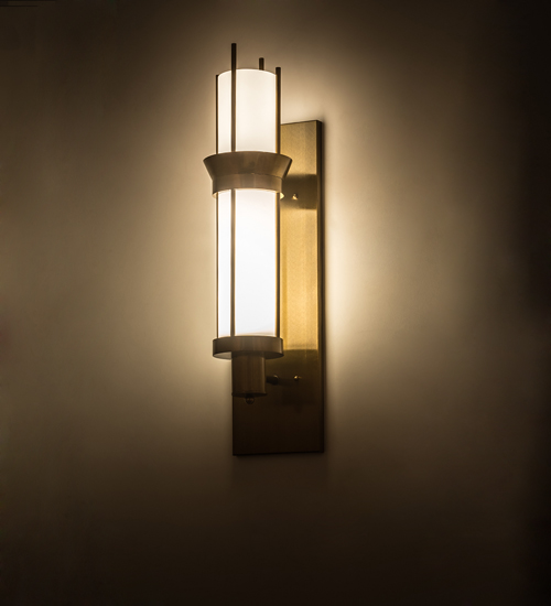 188959 10 in. Farmington Wall Sconce - White & Gold