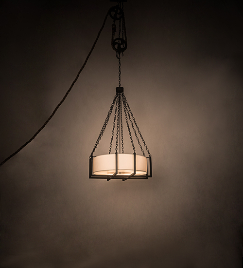190118 36 in. Cilindro Bartlett Inverted Pendant - Wrought Iron