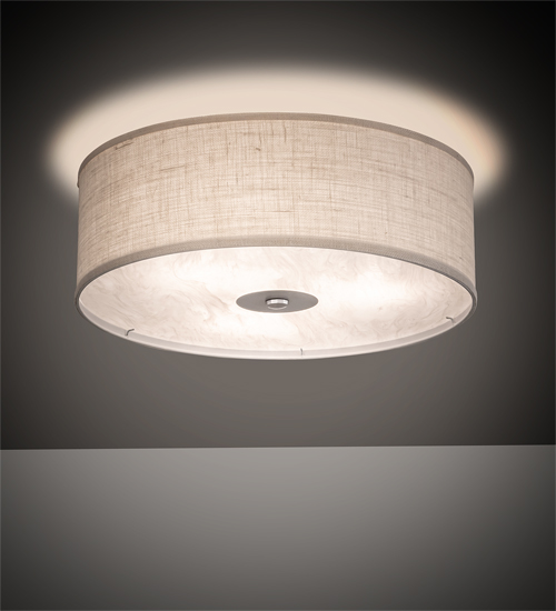 202441 24 in. Cilindro Textrene Flushmount - Nickel