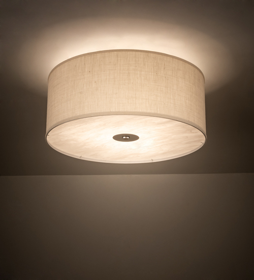 202440 30 in. Cilindro Textrene Flushmount - Nickel