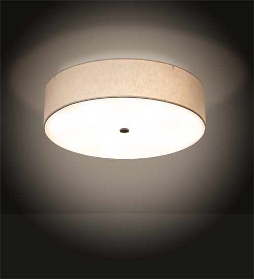 212419 24 in. Cilindro Textrene Flushmount - Timeless Bronze