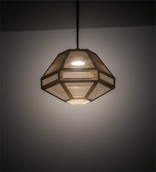 202944 9 in. Nidos Struttura Pendant - Antique Copper