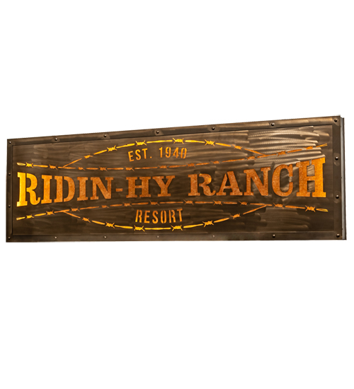 214361 79 in. Ridin Hy Personalized Sign - Antique Copper