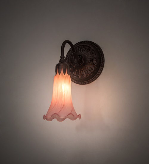 Meyda Lighting Pink Pond Lily 10 Inch Wall Sconce Pink Pond Lily - 216932 - Modern Contemporary