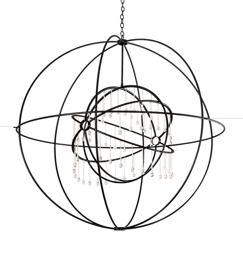 213417 60 in. Atom Enerjisi Hanging Sculpture - Textured Black
