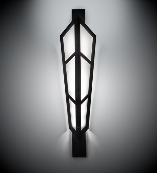 188832 20 in. Deep Polaris Wall Sconce - Textured Black