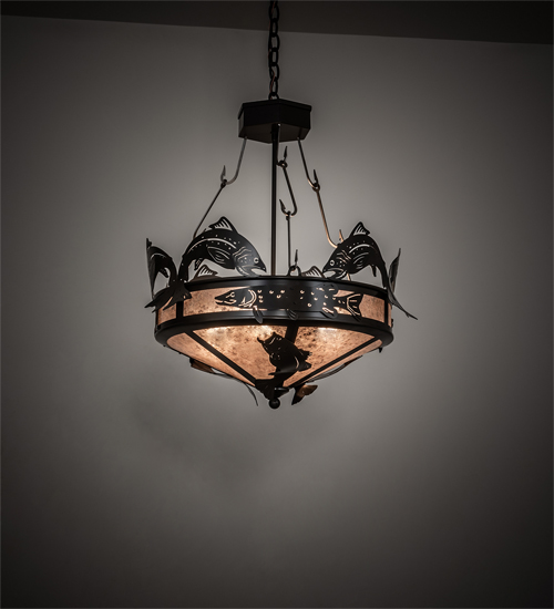 214967 24 in. Catch of the Day Inverted Pendant - Timeless Bronze