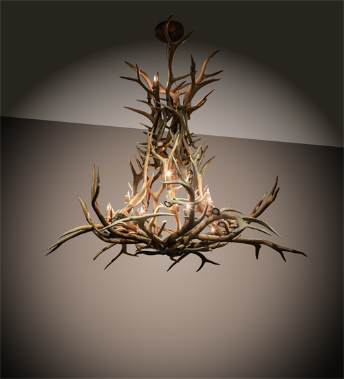 212277 90 in. Antlers Elk 20 Light Chandelier