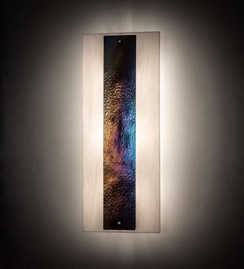 215658 12 in. Metro Aurora Borealis Wall Sconce - Nickel