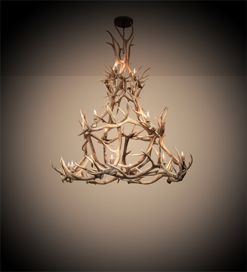 212273 72 in. Antlers Elk Chandelier