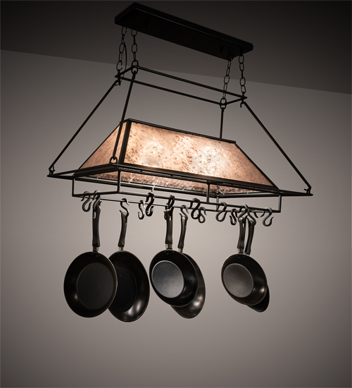 215593 40 in. Mission Prime Pot Rack - Old Wrought Iron