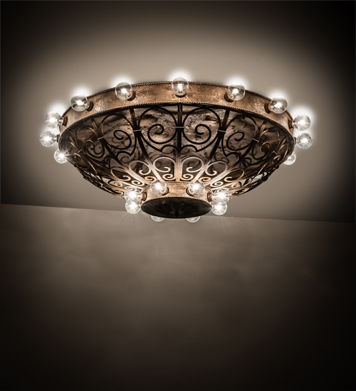 215278 46 in. Osteria 24 Light Flushmount - Pompeii Gold