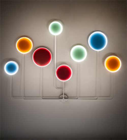 213663 82 in. Paletta Wall Sconce - White & Silver Metallic