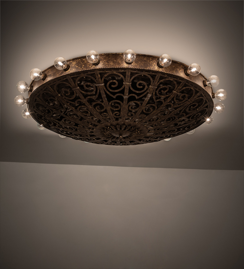 215280 52 in. Osteria 20 Light Flushmount - Pompeii Gold