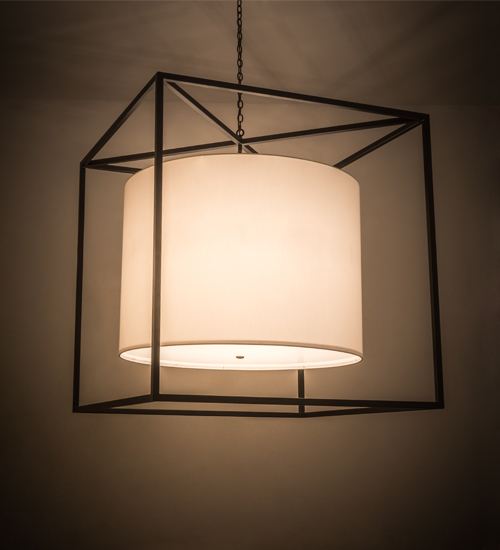 176627 48 in. Kitzi Cilindro Pendant - Black & White