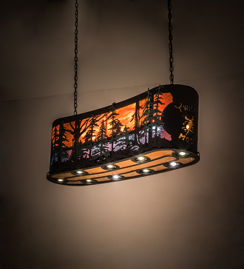 188290 54 in. Twisted Moose Oblong Curved Pendant