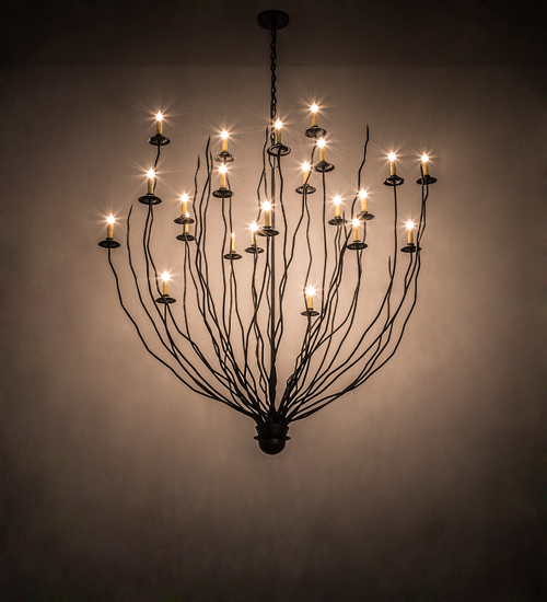 193565 54 in. Sycamore 22 Light Chandelier - Black