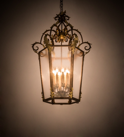 194644 25 in. Elisa 8 Light Pendant - Antique