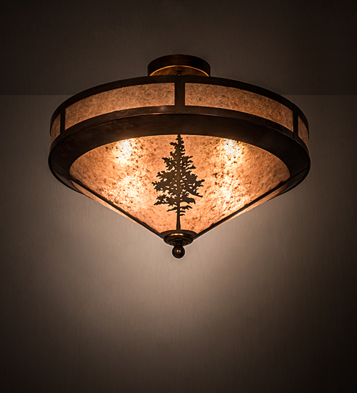 190288 20 in. Tamarack Flushmount - Copper