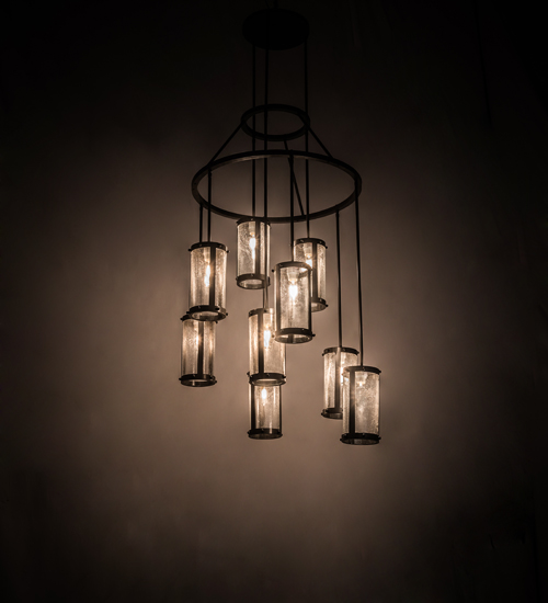 190661 36 in. Cartier 9 Light Chandelier - Timeless Bronze