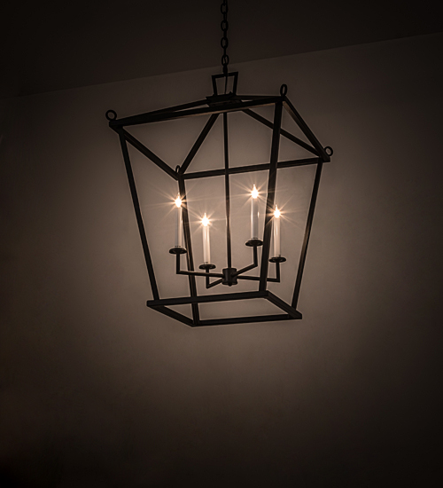 193479 24 in. Kitzi Tapered Pendant - Wrought Iron