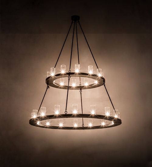 192461 60 in. Loxley 28 Light Two Tier Chandelier - Timeless Bronze