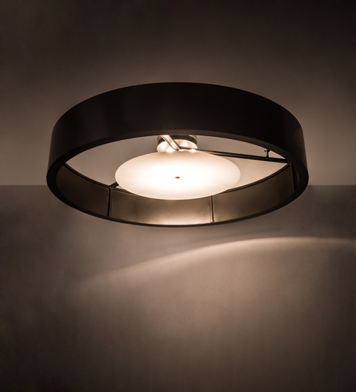 193395 72 in. Cilindro Chic Flushmount - Nickel & Timeless Bronze