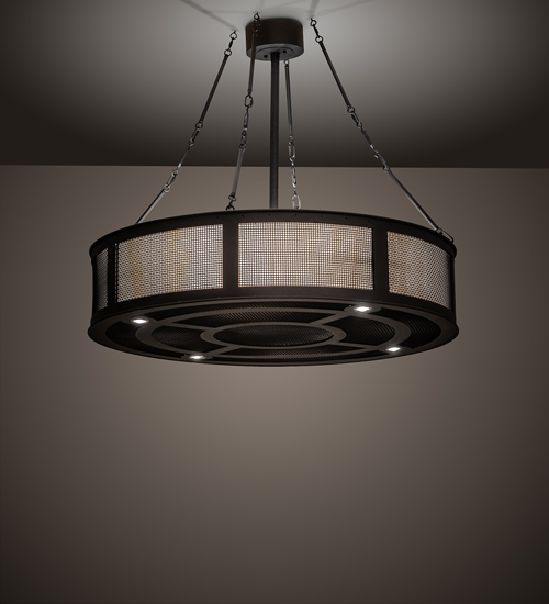212497 42 in. Telluride Magic Pendant - Solar Black & Natural Iron