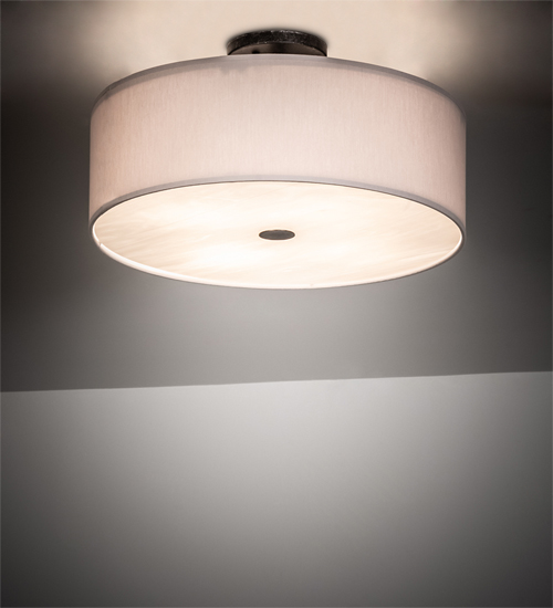213074 18 in. Cilindro Semi-Flushmount - Smoke