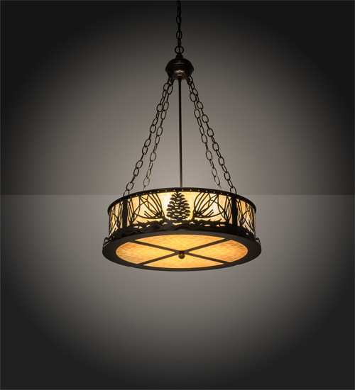 219545 22 in. Mountain Pine Inverted Pendant - Timeless Bronze