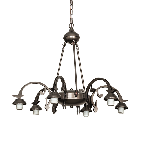 219620 28 in. 6 Light Chandelier Hardware