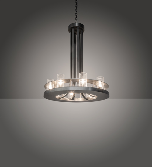218773 28 in. Arion 8 Light Chandelier - Nickel