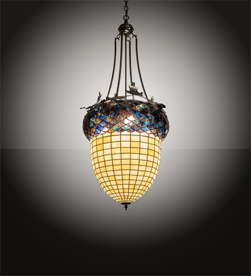 220216 22 in. Greenbriar Oak Inverted Pendant - Timeless Bronze