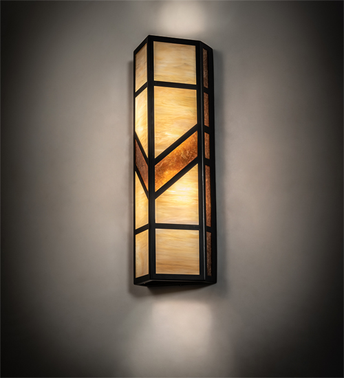 218919 7 in. Santa Fe Wall Sconce - Flat Black