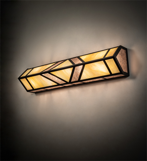 219805 29 in. Santa Fe Vanity Light - Flat Black