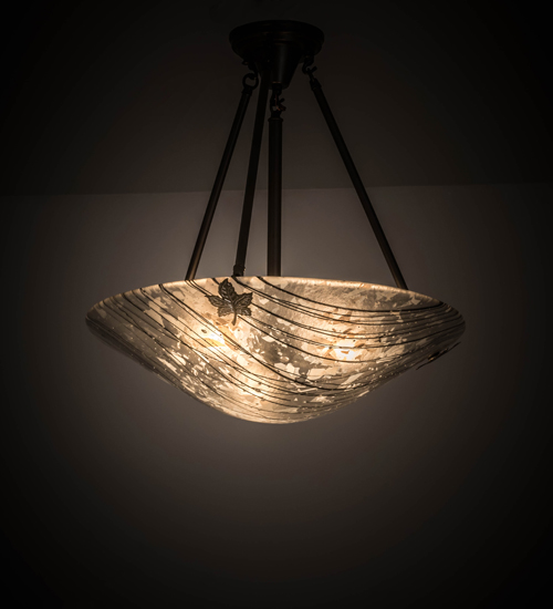20 in. Metro Fusion Branches Inverted Pendant - Craftsman Brown