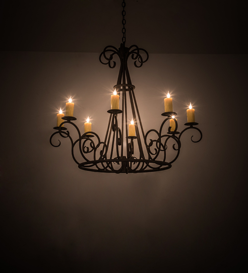 194321 42 in. Marguerite 8 Light Chandelier - Copper