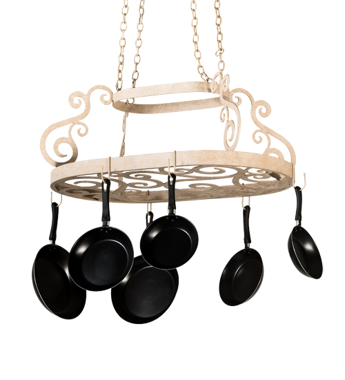 194373 38 in. Neo Pot Rack - Black