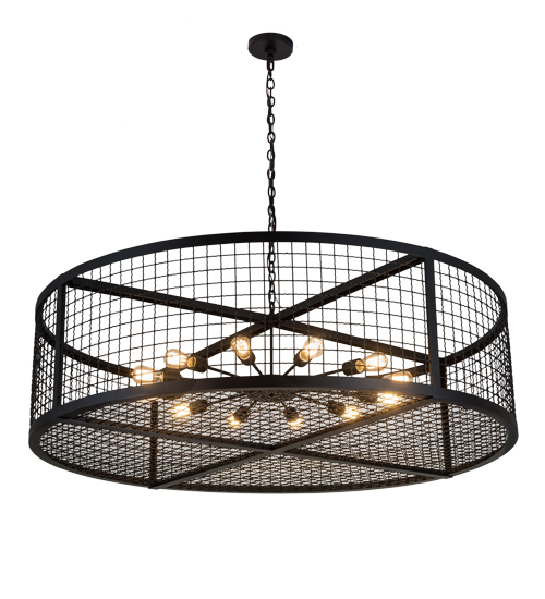 197671 60 in. Paloma Golpe Pendant - Black