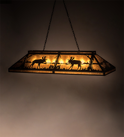 70579 61 in. Moose Oblong Pendant - Antique Copper