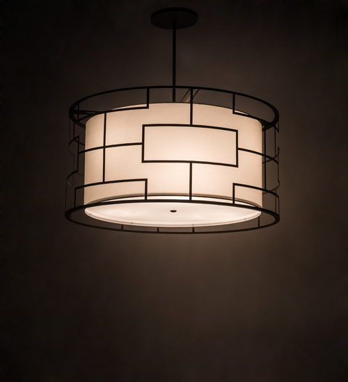 193812 48 in. Cilindro Mosaic Pendant - Bronze