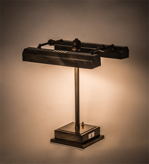 199062 16 in. Utica Library Lamp - Antique Brass