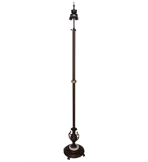 19926 70 in. Decorative Urn with Handles 3-Light Plchn V Cluster - Mahogany Bronze