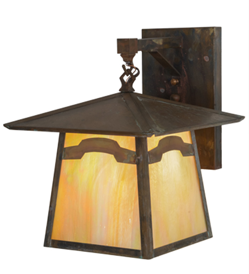 54632 12 in. Stillwater Mountain View Hanging Wall Sconce - Vintage Copper